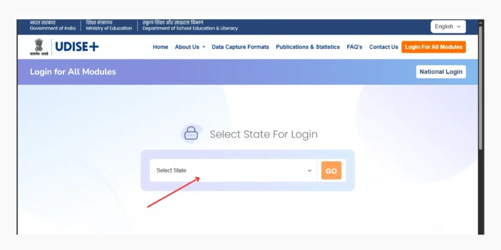 udise plus all modules select state